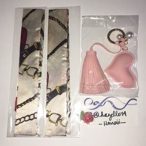 Twilly & Tassel Heart Keychain